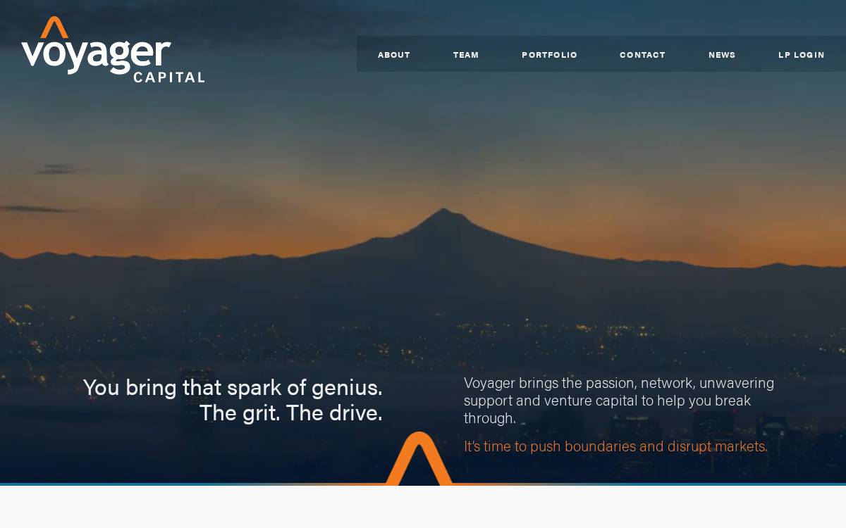 Voyager Capital website preview