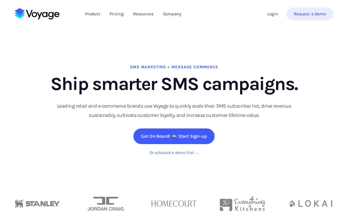 Voyagesms website preview