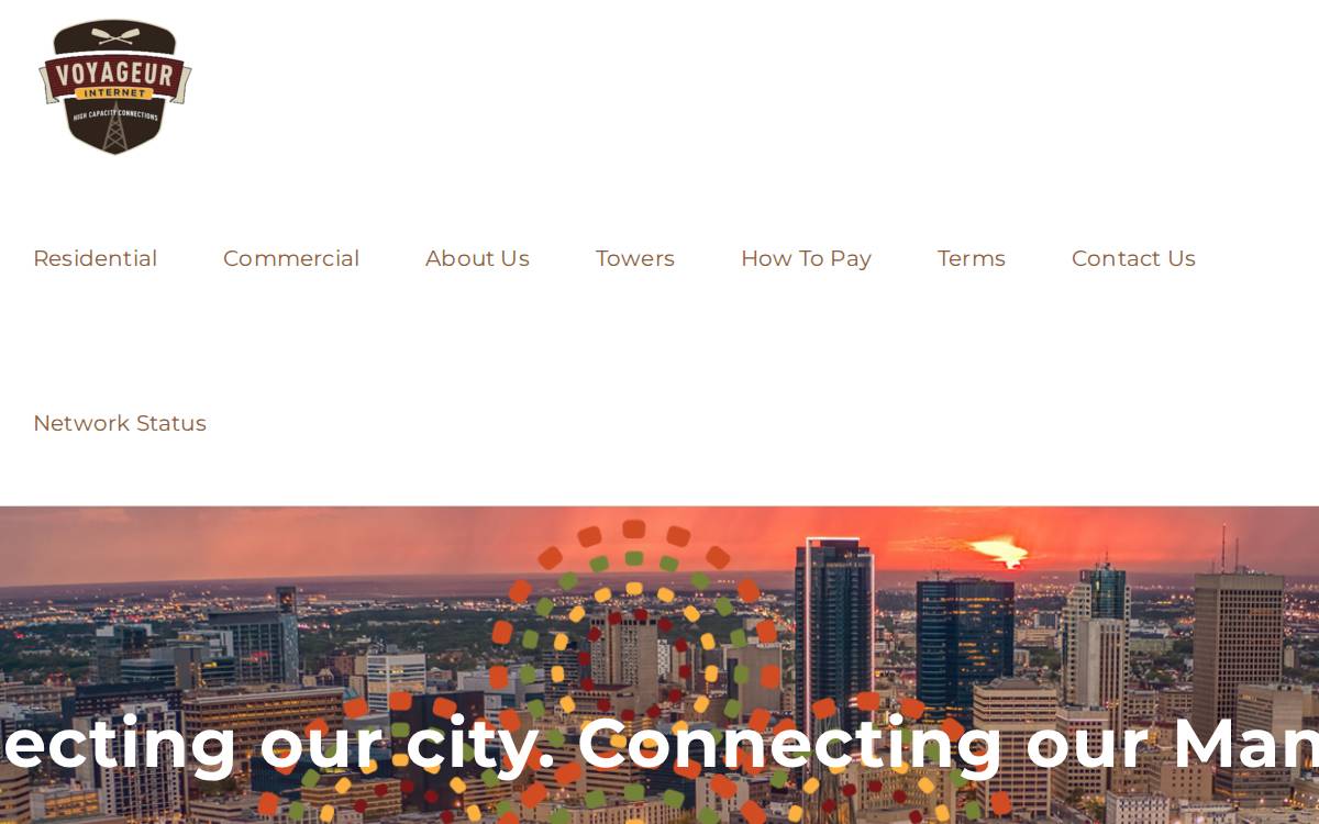 Voyageur Internet website preview