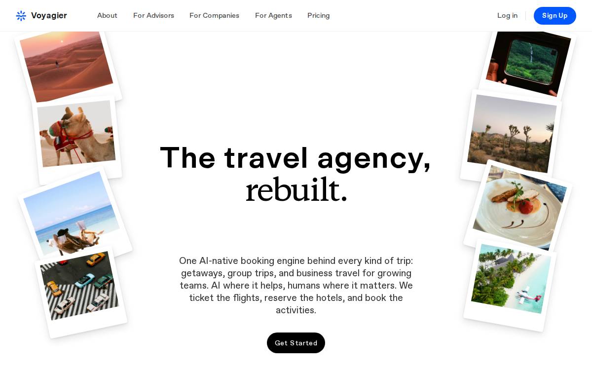 Voyagier website preview