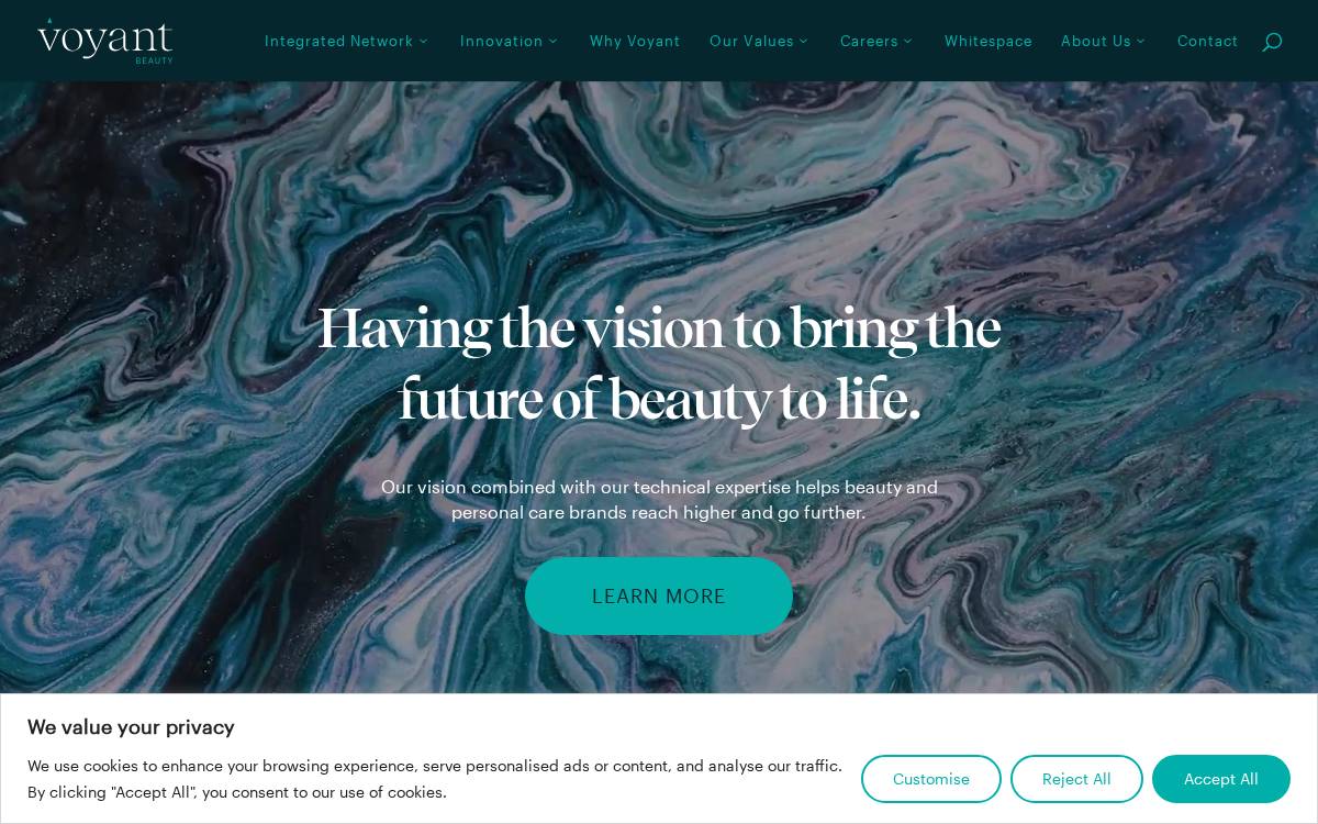 Voyant Beauty website preview