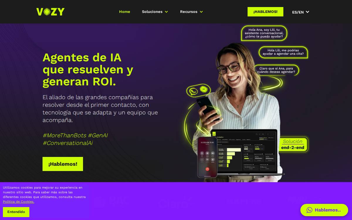 Vozy website preview