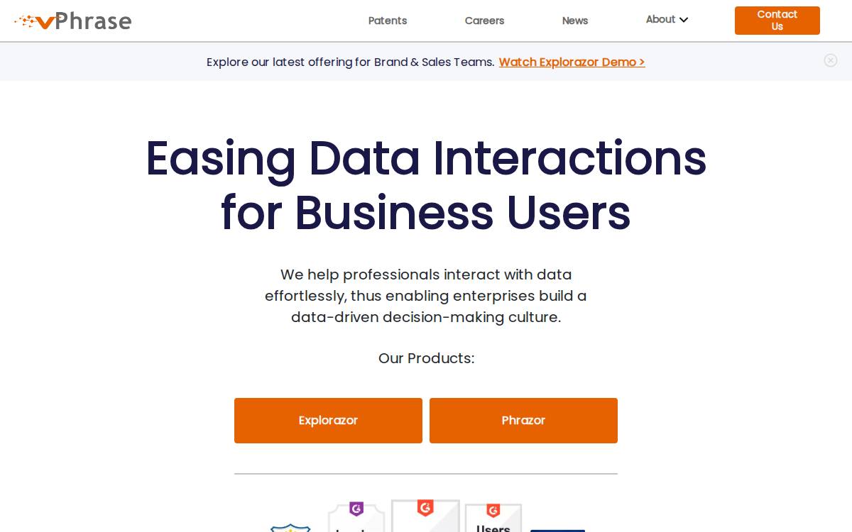 VPhrase website preview