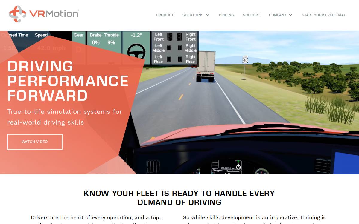 VR Motion website preview