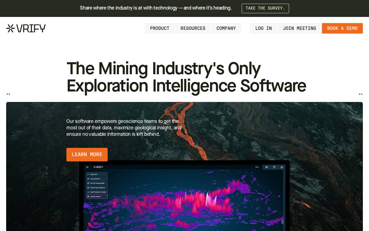 Vrify website preview