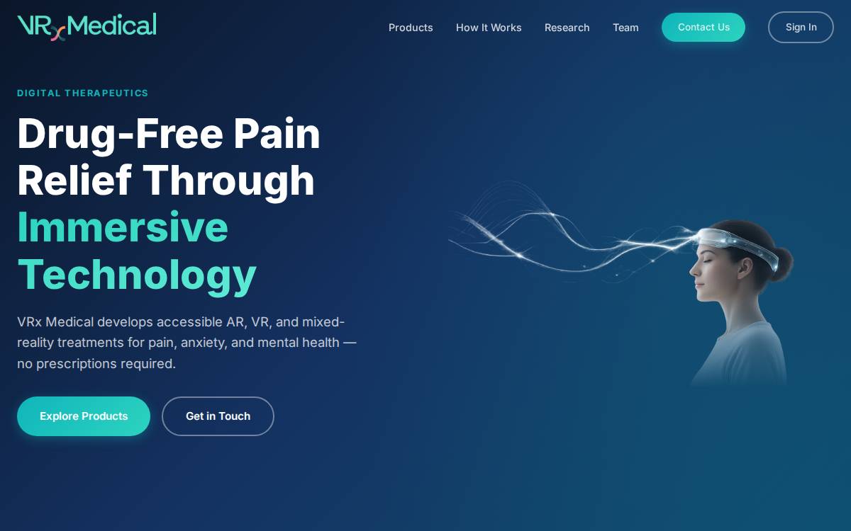 VRX MEDICAL INC. website preview