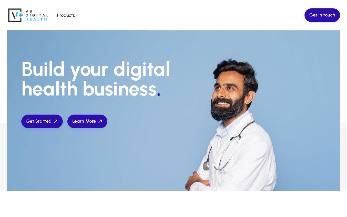 VS Digital Health website preview