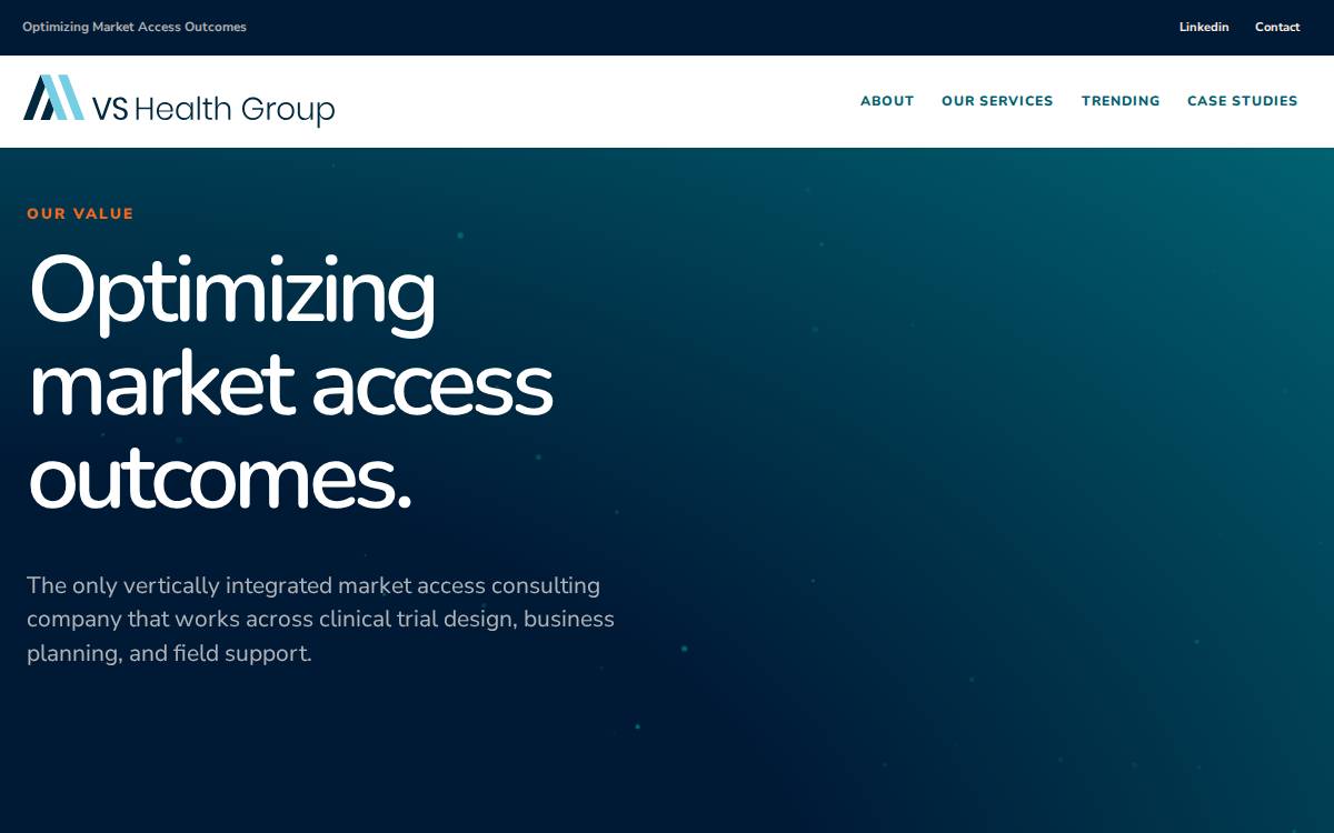 VS Health Group website preview