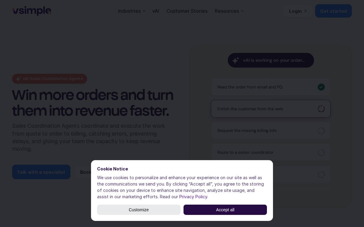 Vsimple website preview