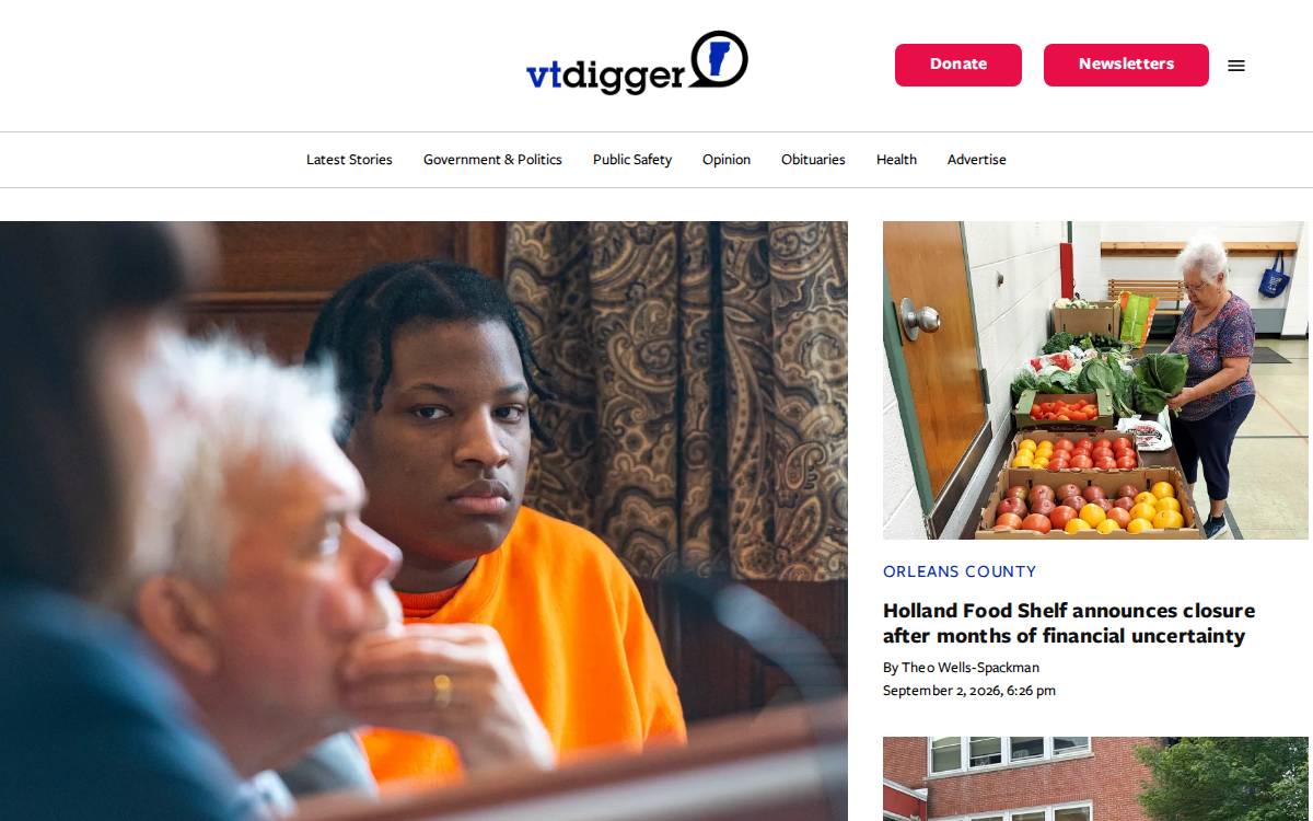 VT Digger website preview