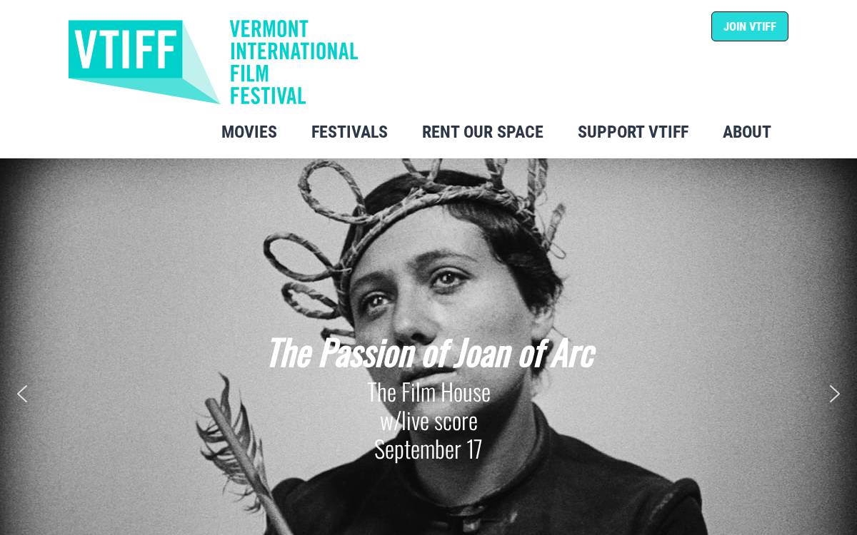 VTIFF website preview