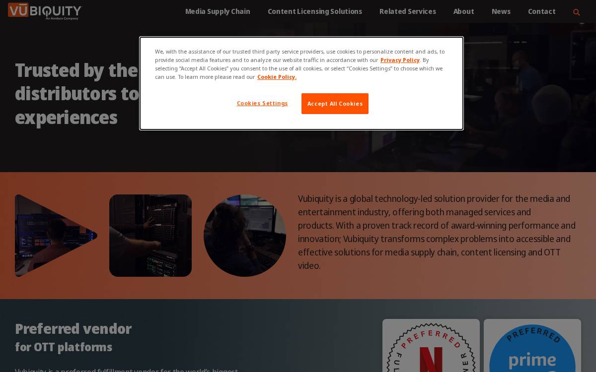 Vubiquity website preview