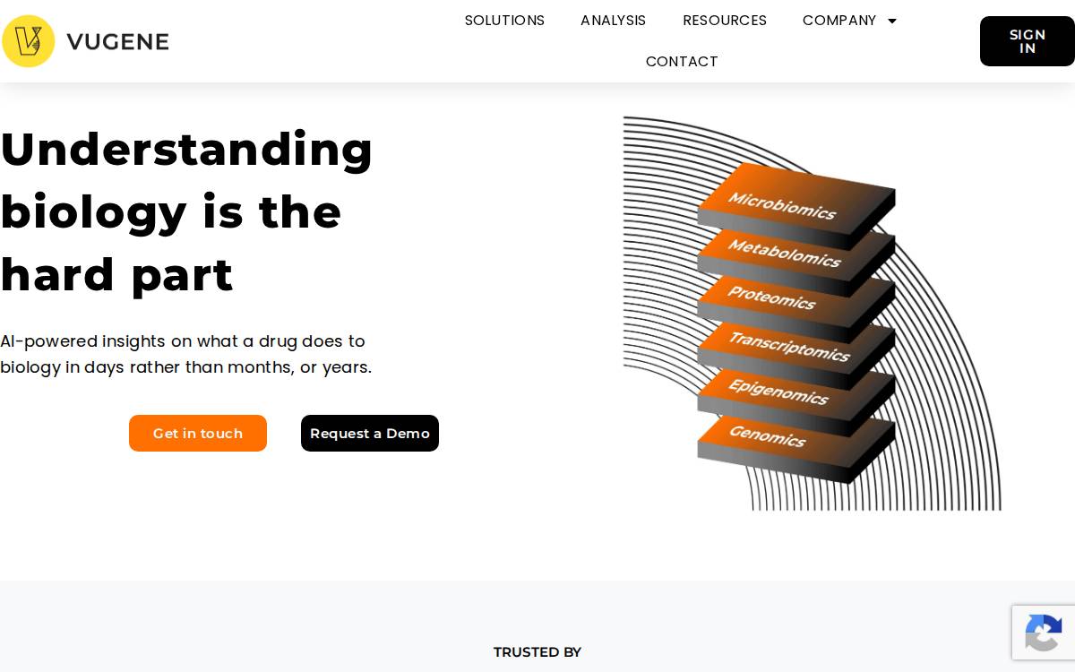 Vugene website preview