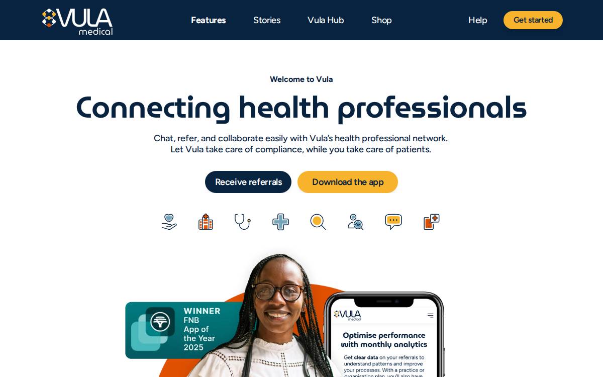 Vula Medical website preview