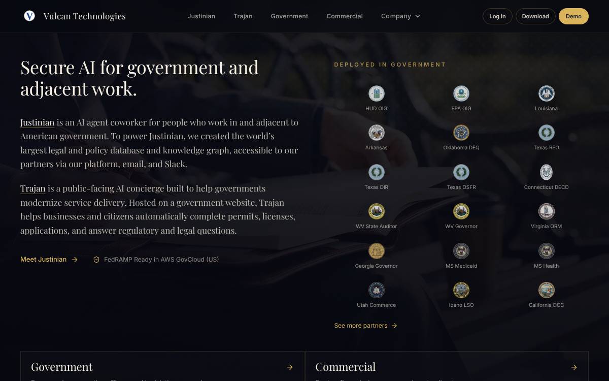 Vulcan Technologies website preview