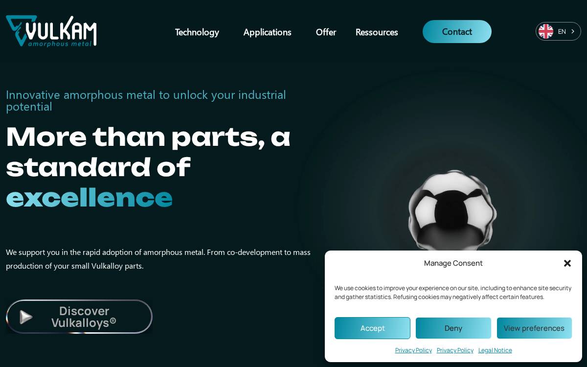 Vulkam website preview