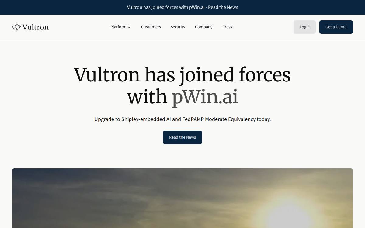 Vultron website preview