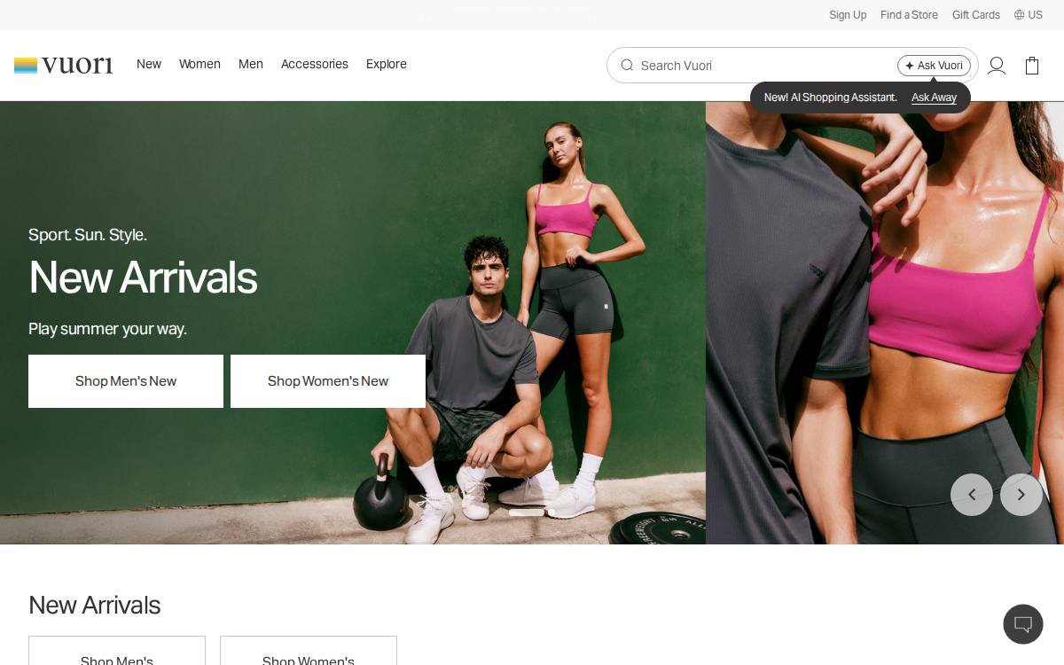 Vuori website preview