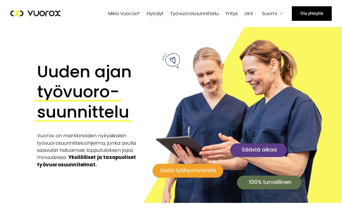 Vuorox website preview