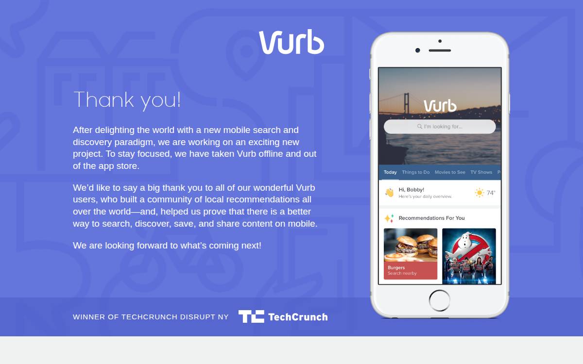 Vurb website preview