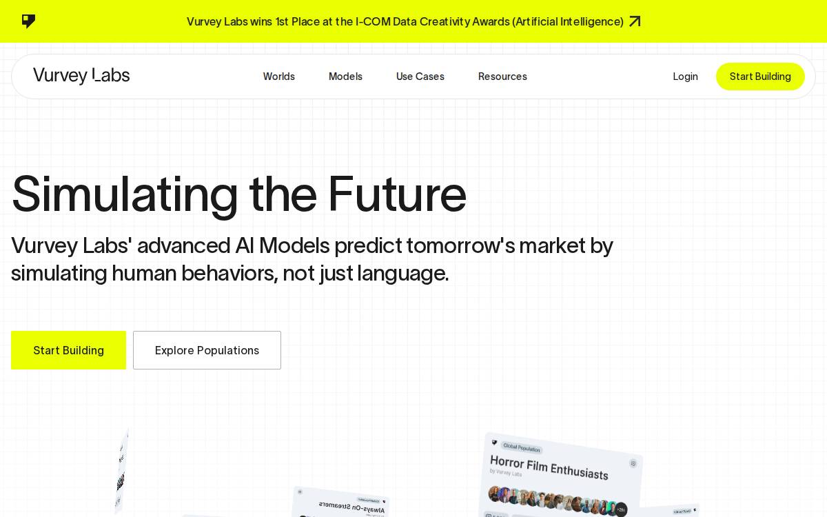 Vurvey website preview