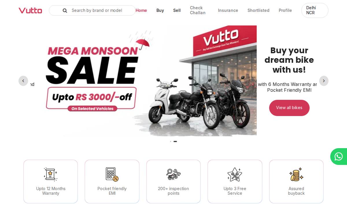 Vutto website preview