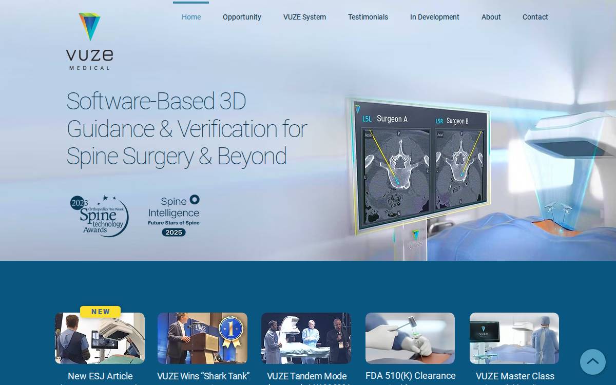 VUZE website preview