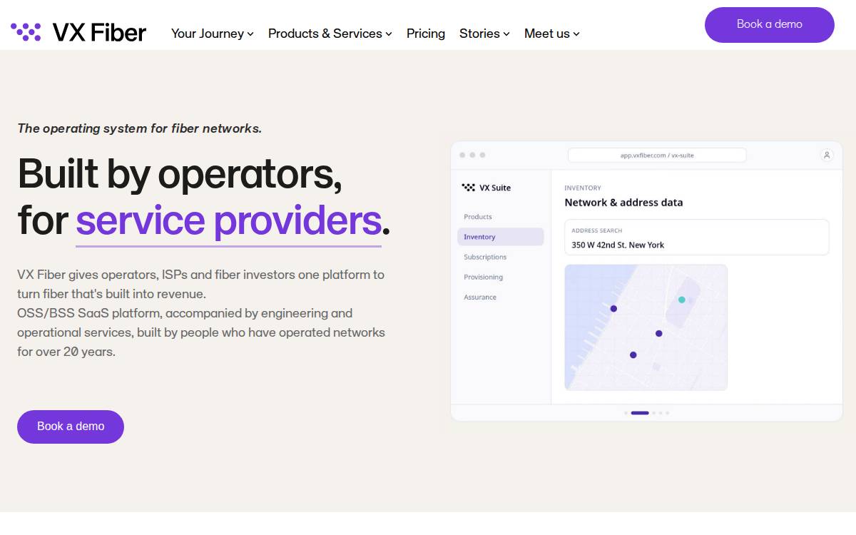 VX Fiber website preview