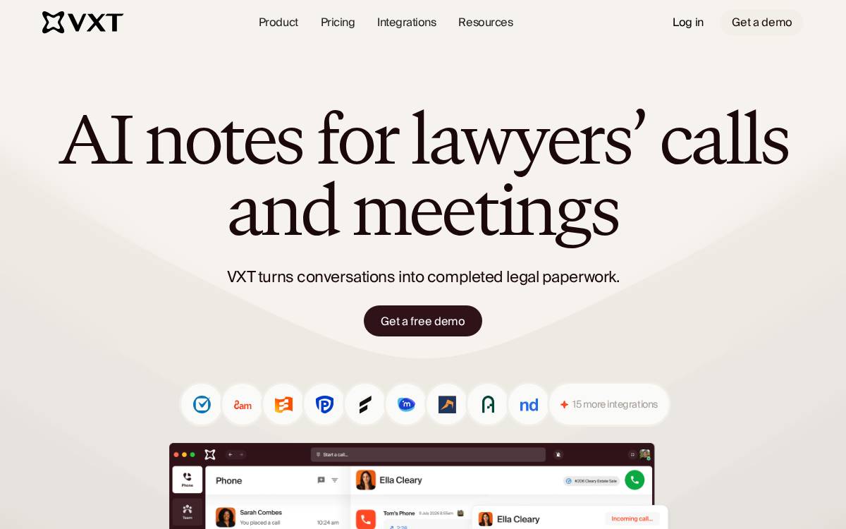 Vxt website preview