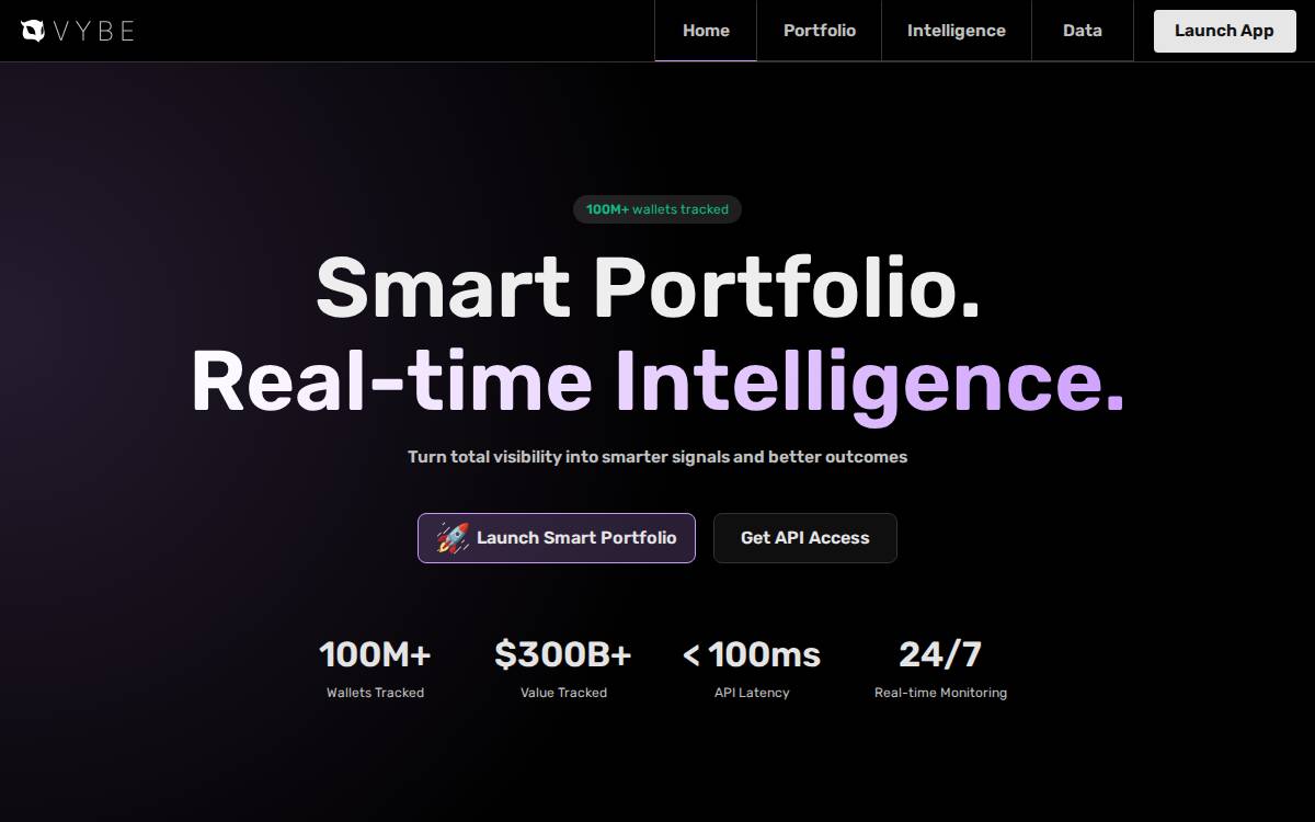 Vybe website preview