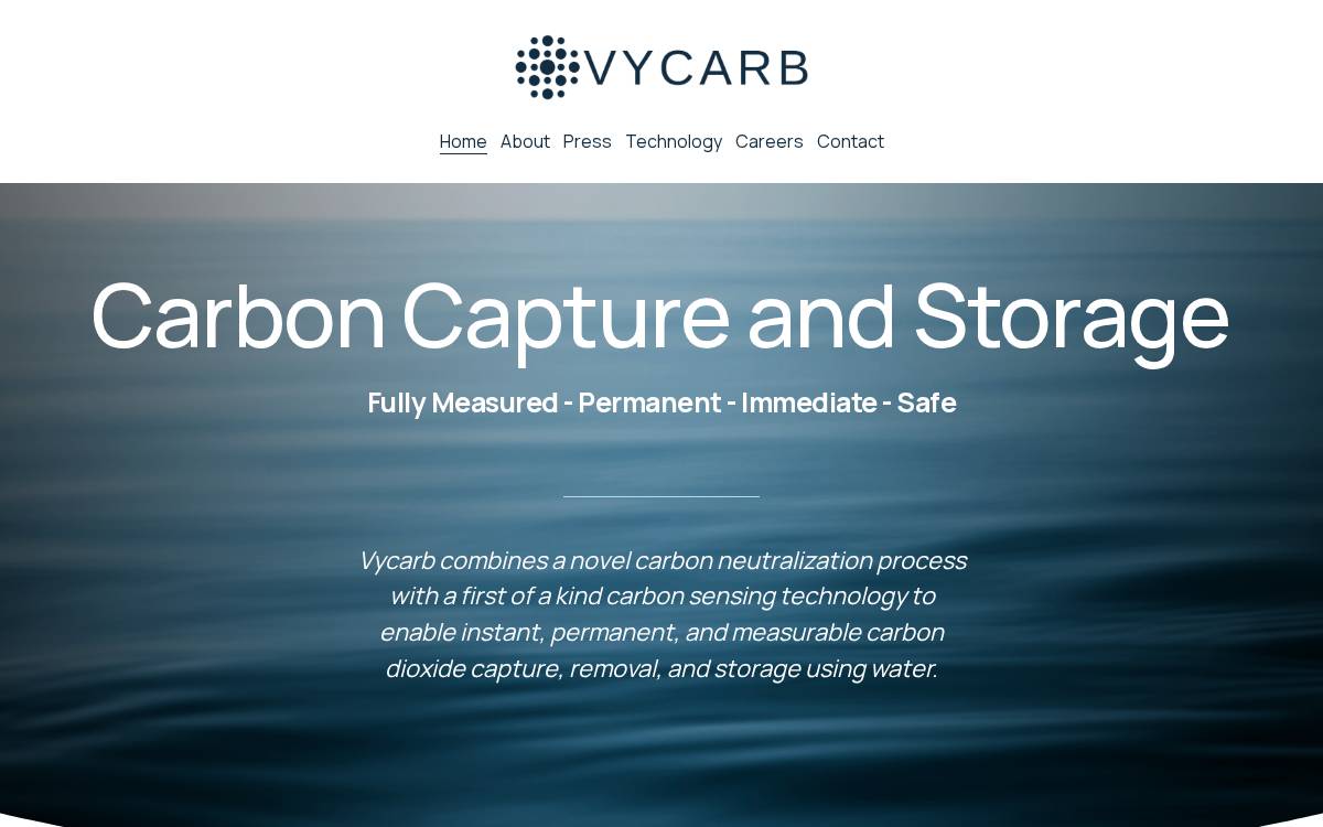 Vycarb website preview