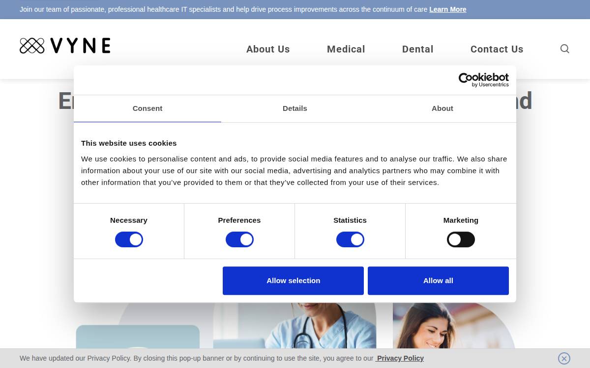 Vynecorp website preview