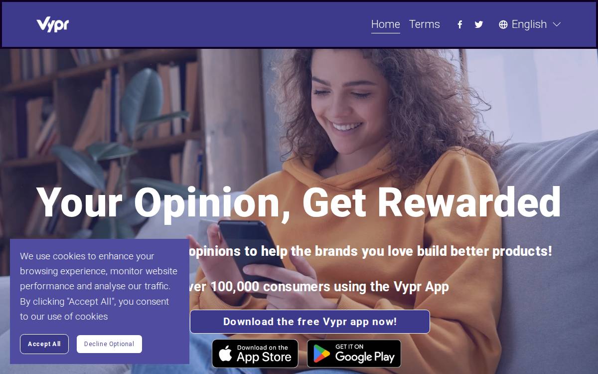 Vypr website preview
