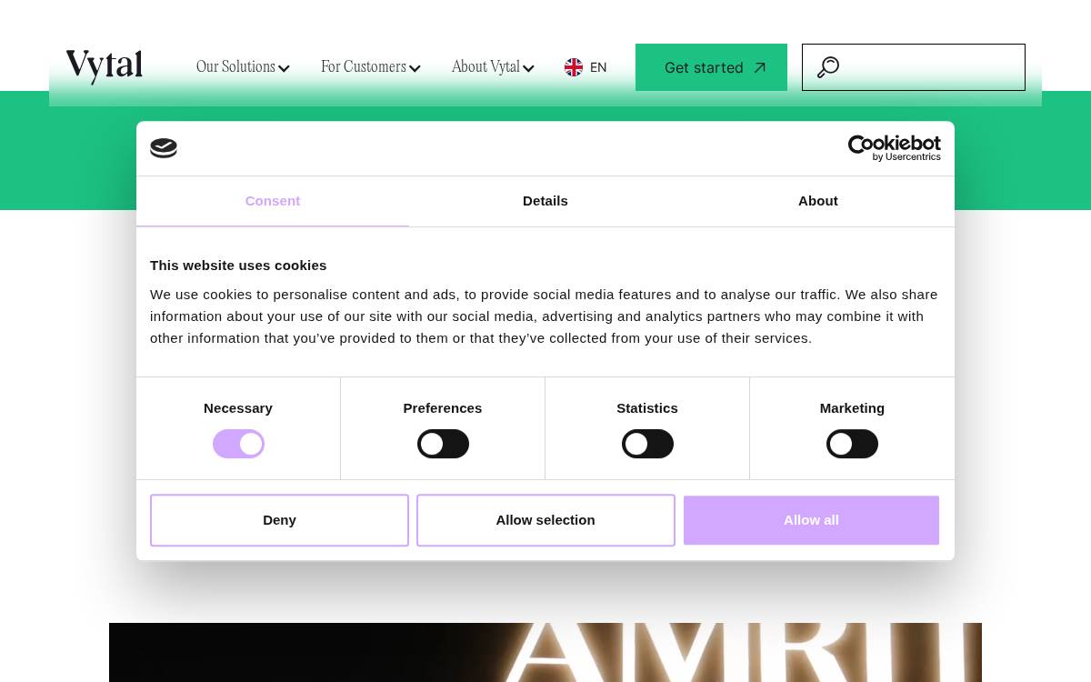 Vytal website preview