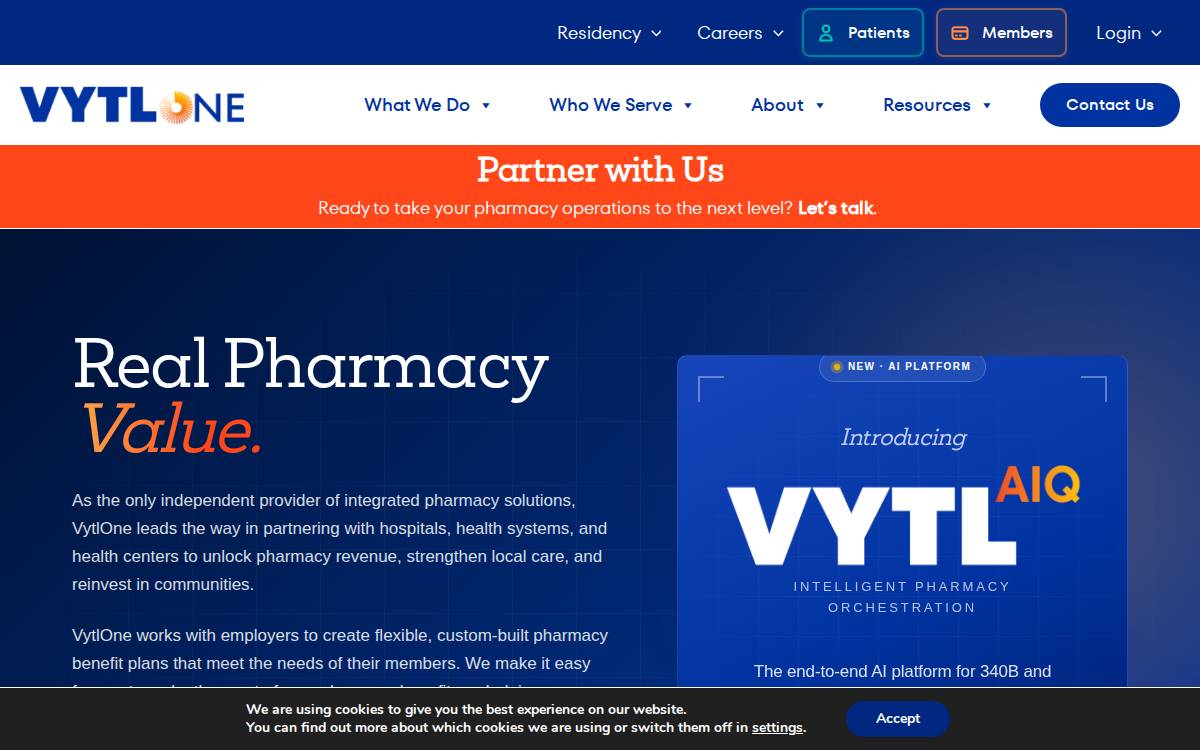VytlOne website preview
