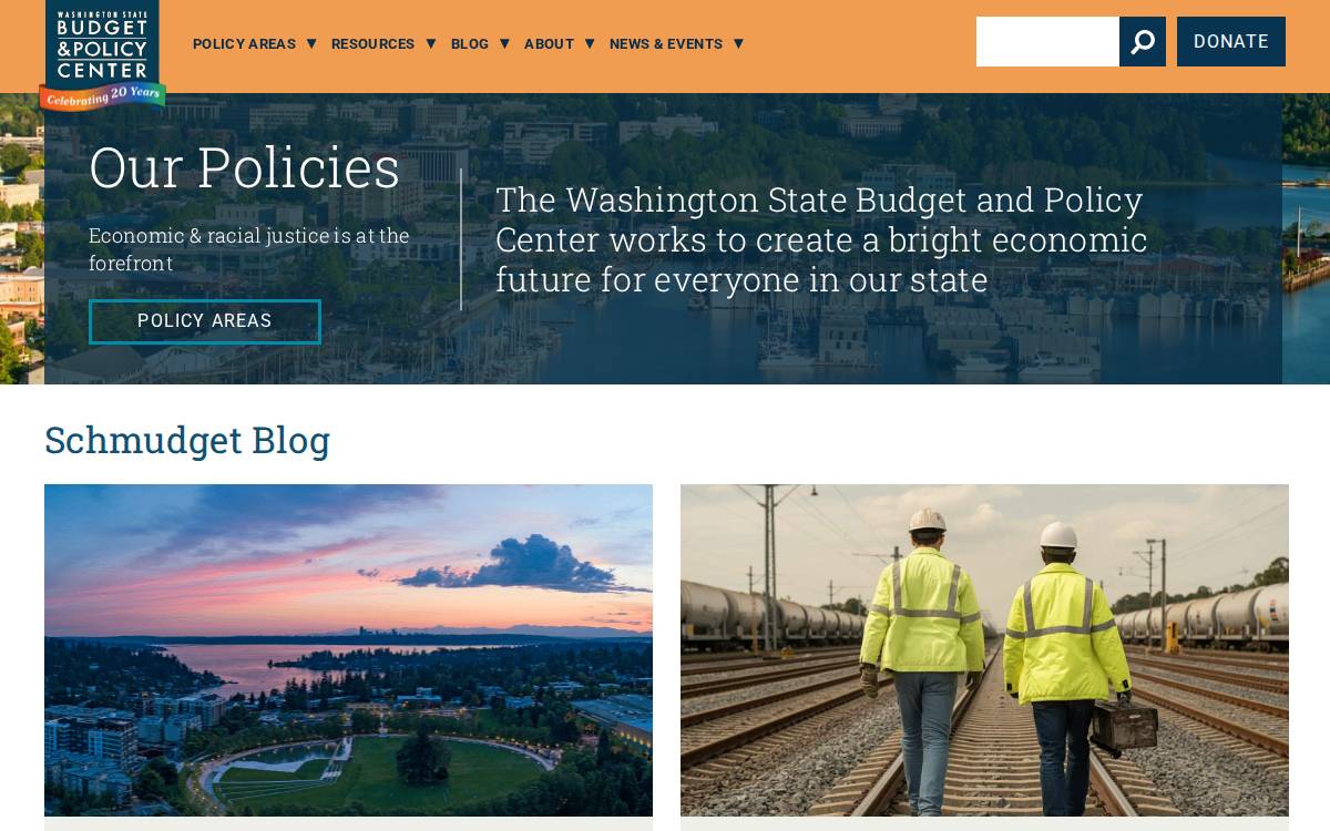 WA Budget & Policy Center website preview