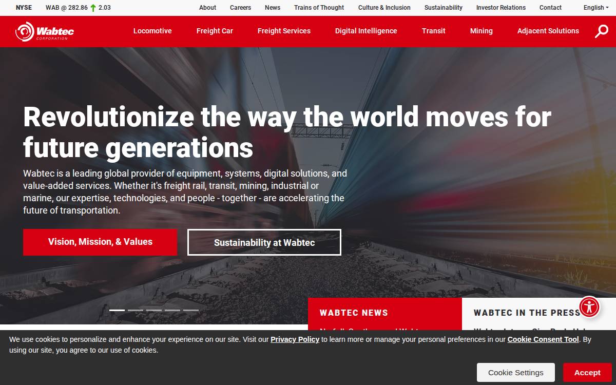 Wabtec website preview