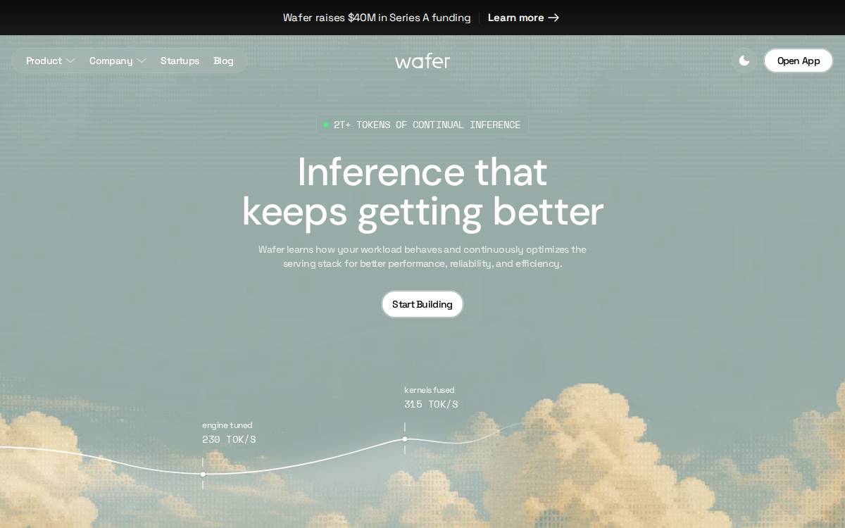 Wafer website preview