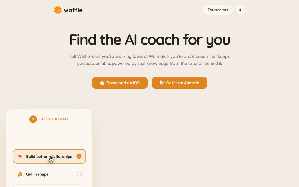 Waffle website preview