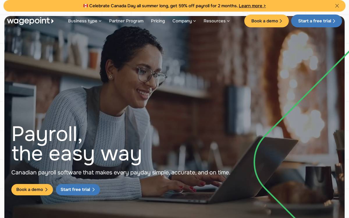 Wagepoint website preview