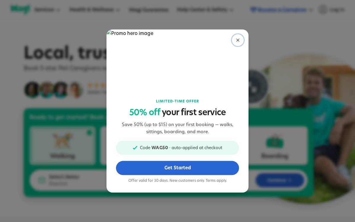Wagwalking website preview