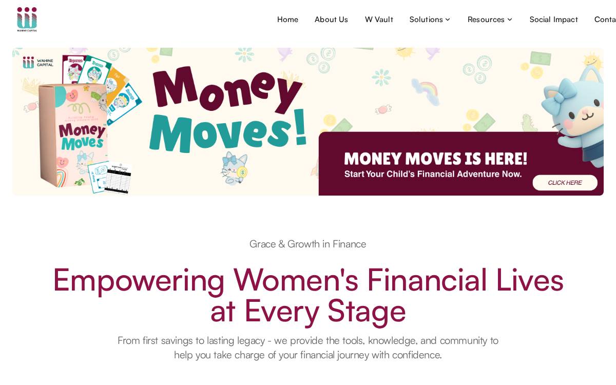 Wahine Capital website preview