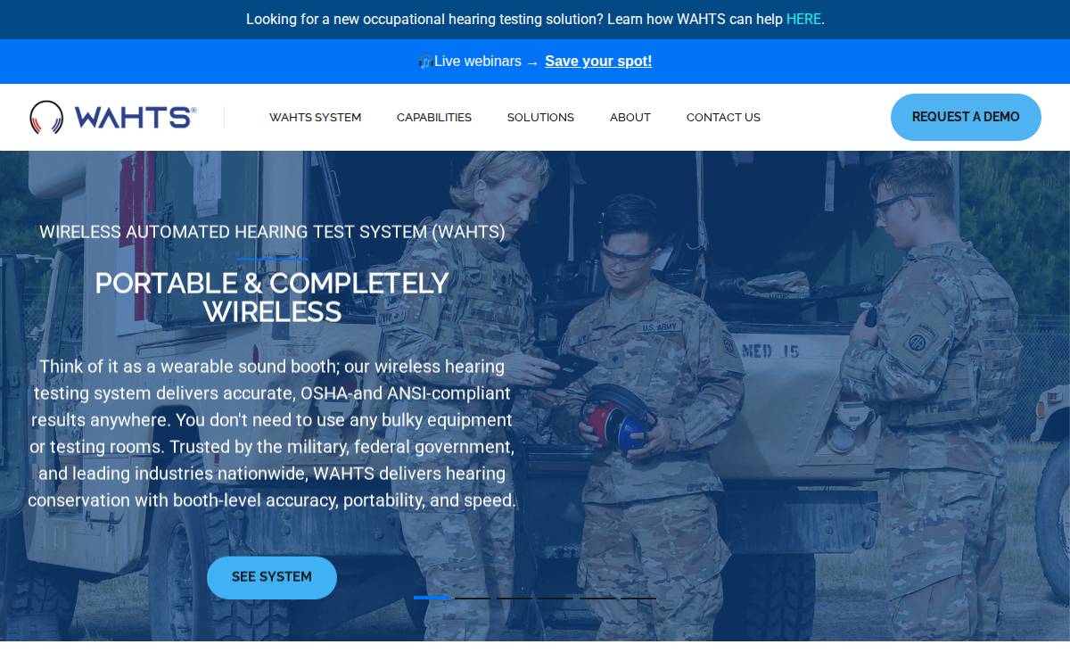 Wahtshearing website preview