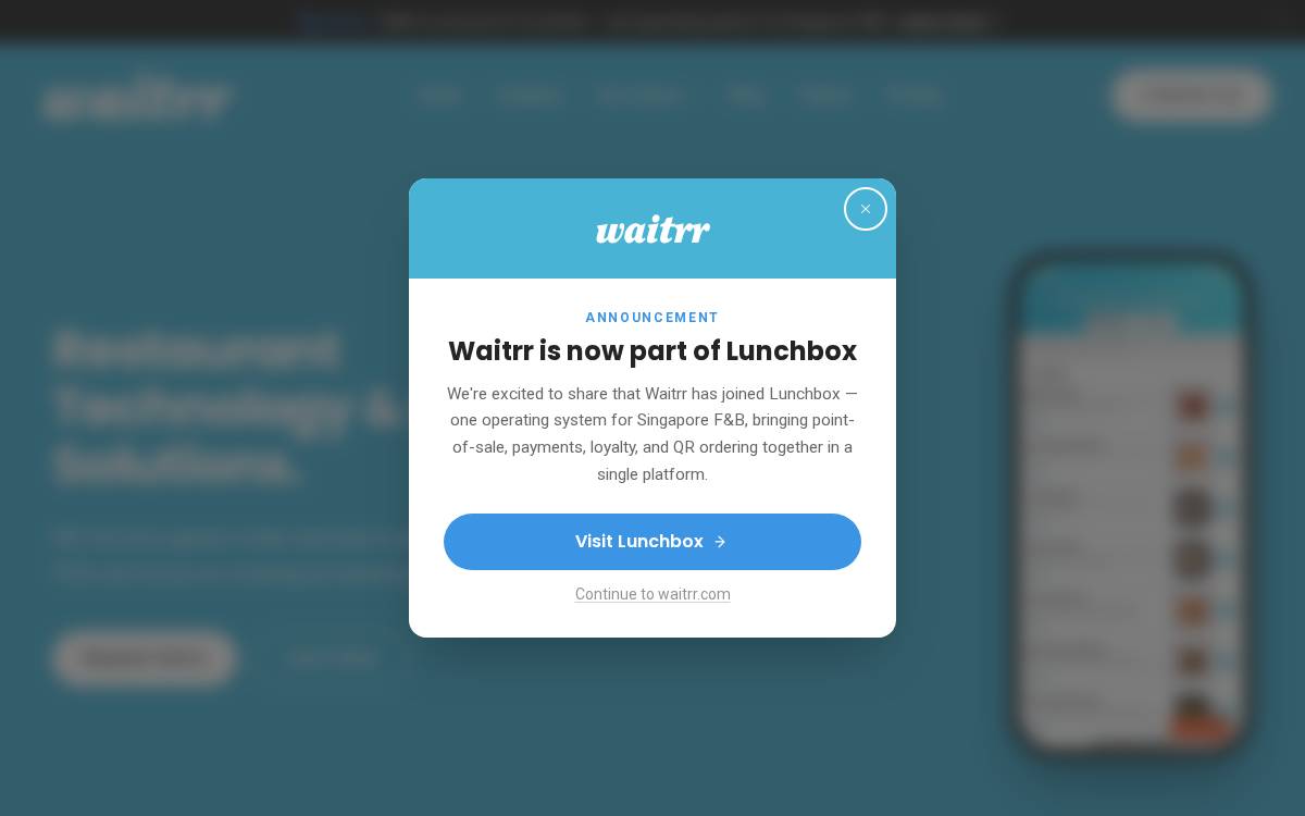 Waitrr website preview