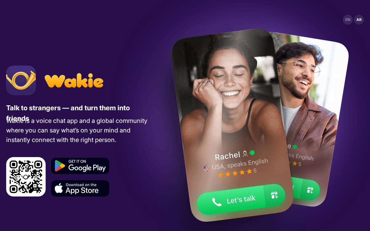 Wakie website preview