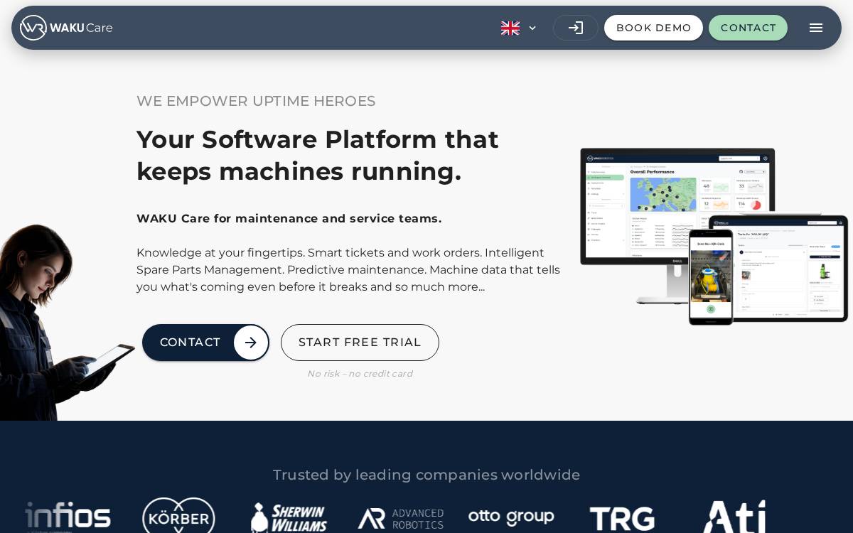 Waku Robotics website preview