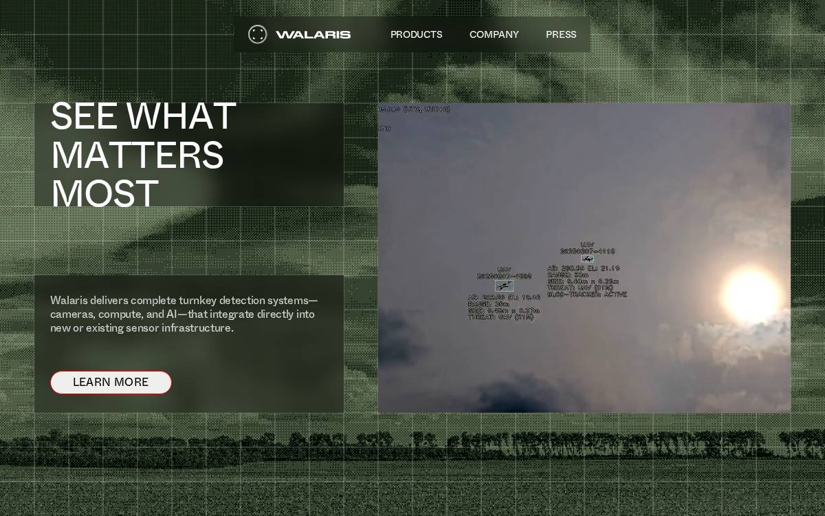 Walaris website preview