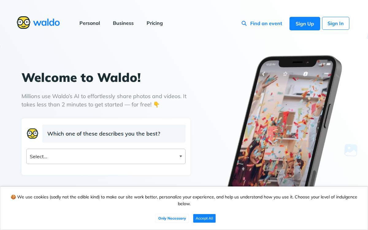 Waldo website preview