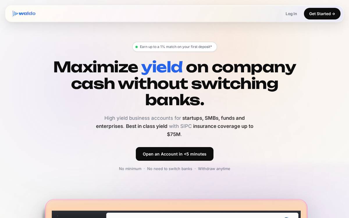 Waldo website preview
