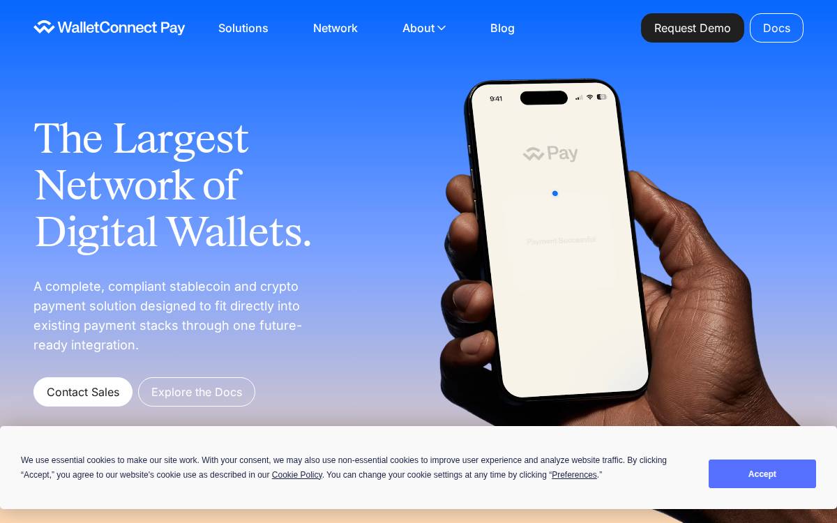 WalletConnect website preview
